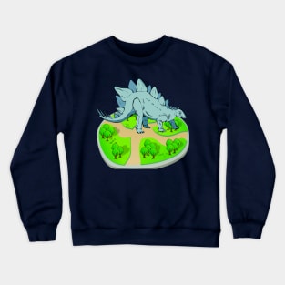 Stegosaurus Dinosaur Crewneck Sweatshirt